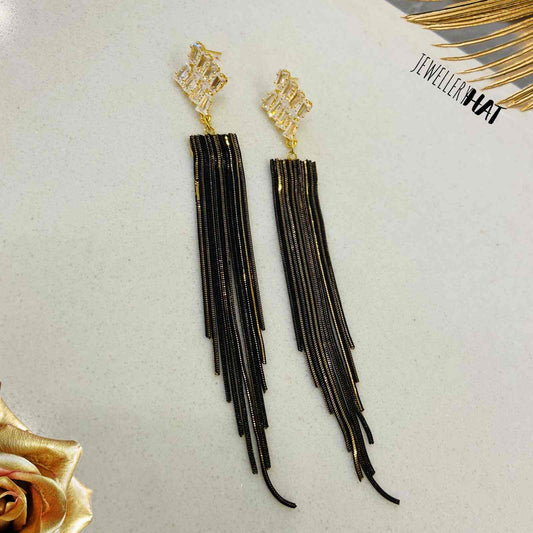 Gold Earrings with Tassels