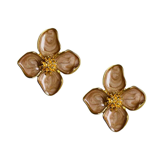 Gold Flower Earrings | Gold Plated Flower Earrings for Women | Artificial Jewellery