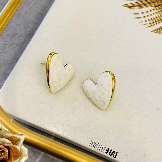 Gold Heart Earrings