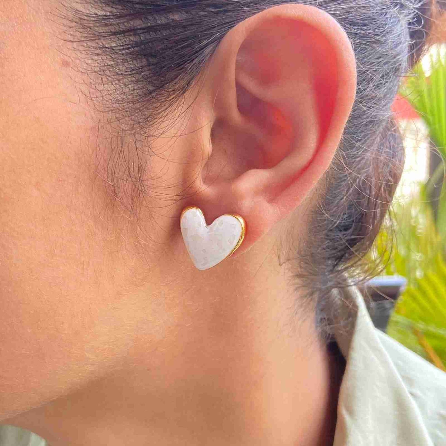 Gold Heart Earrings