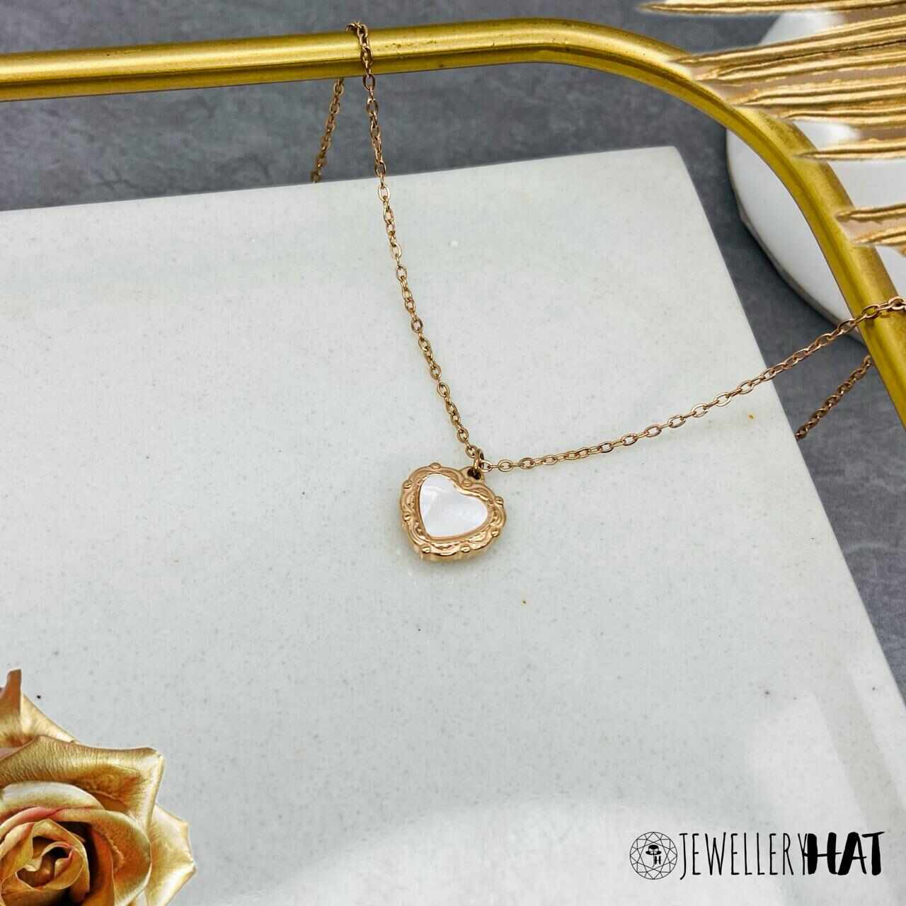 Gold Heart Locket | Gold Plated Heart Necklace for Women | Artificial Jewellery