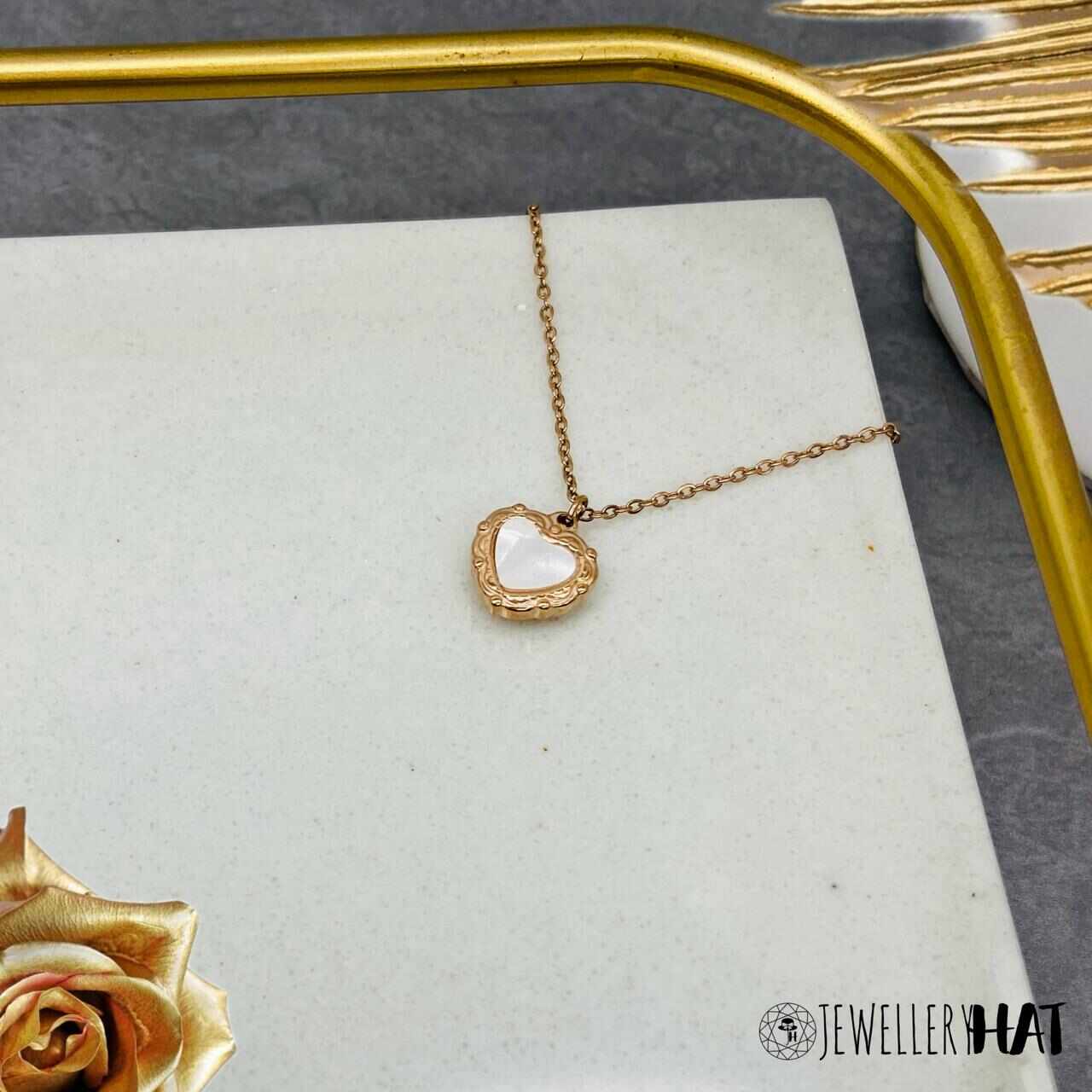 Gold Heart Locket | Gold Plated Heart Necklace for Women | Artificial Jewellery