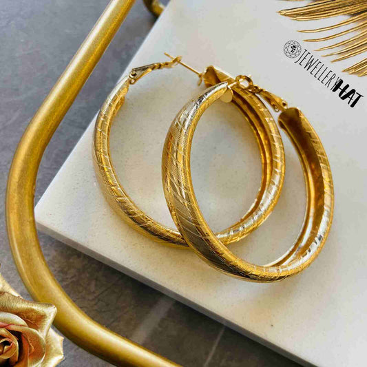 Gold Hoops Earrings