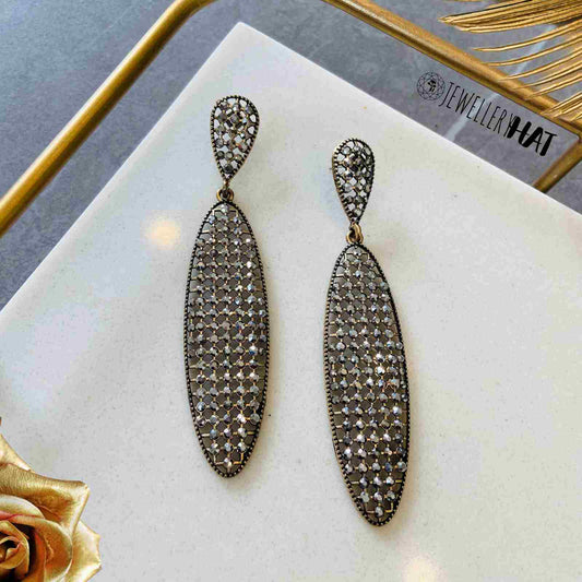 Gold Oxidised Earrings