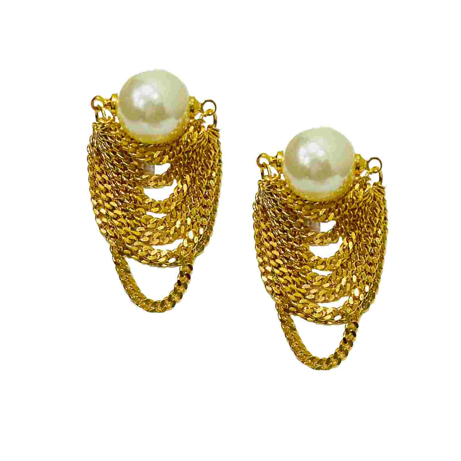 Keshi Pearl Drop Earrings, Gold Filled Hook and Blue Cubic Zirconia Be –  Loulia Pearl Jewelry