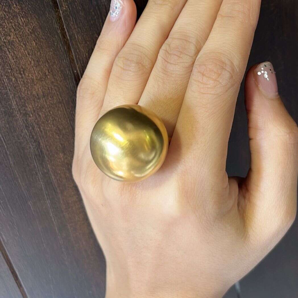 Gold Pearl Ring Matte