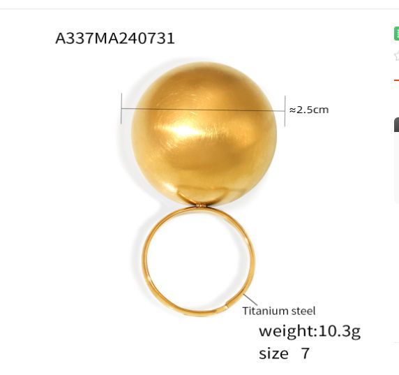 Gold Pearl Ring Matte