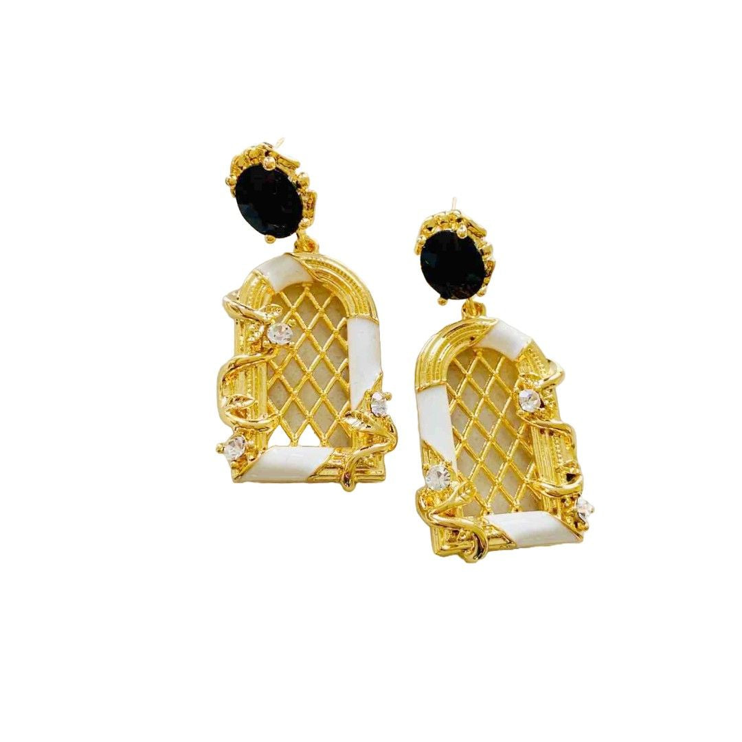 Earrings Windows Of Hope - Gold Plated - Premium Collection Fashion Jewellery August - September 2022 Western Jewellery