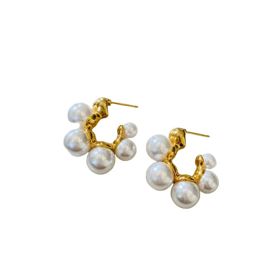 Pearl and Gold Studs