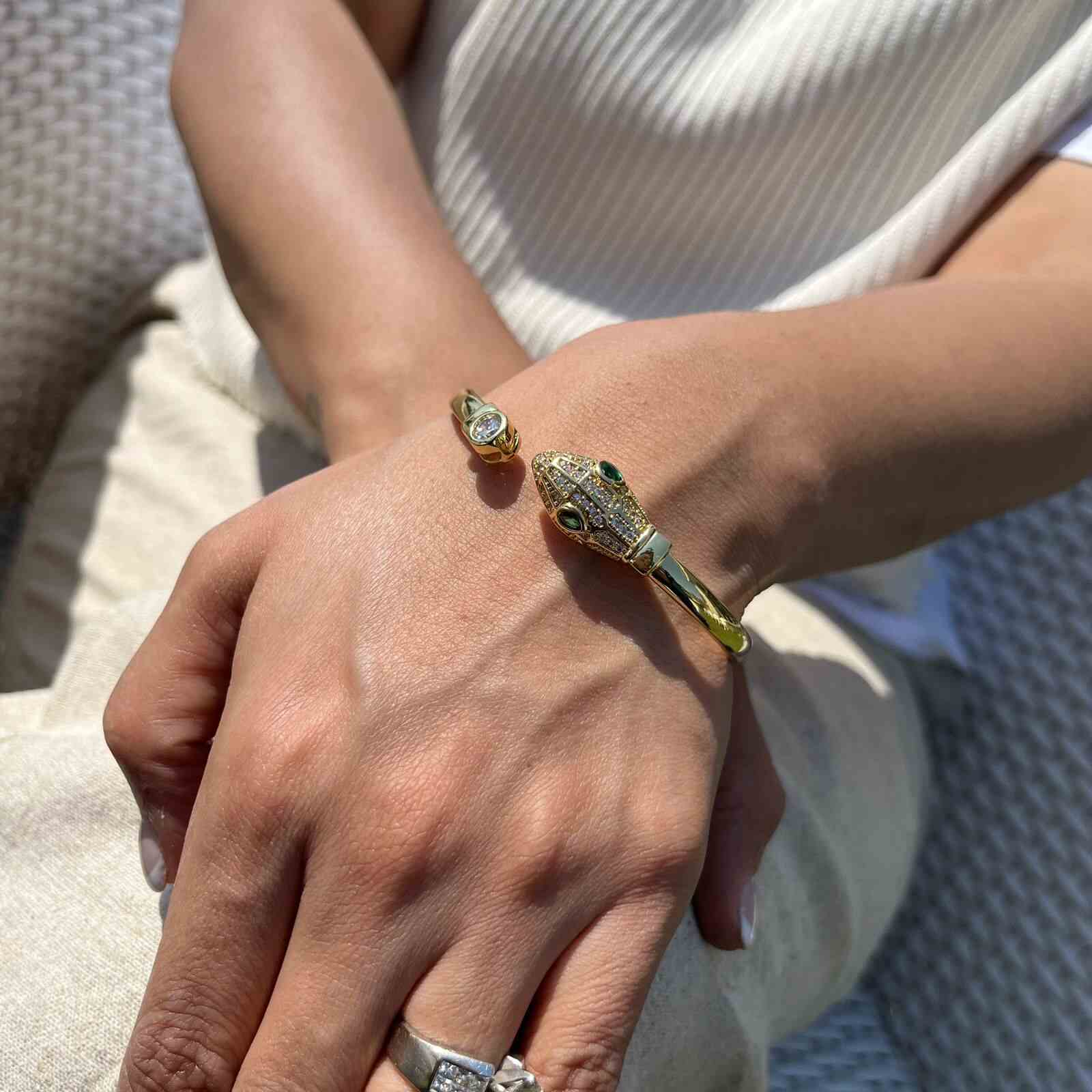 Gold Plated Snake Bracelet | Bracelet for Hand | Gold Plated Jewellery