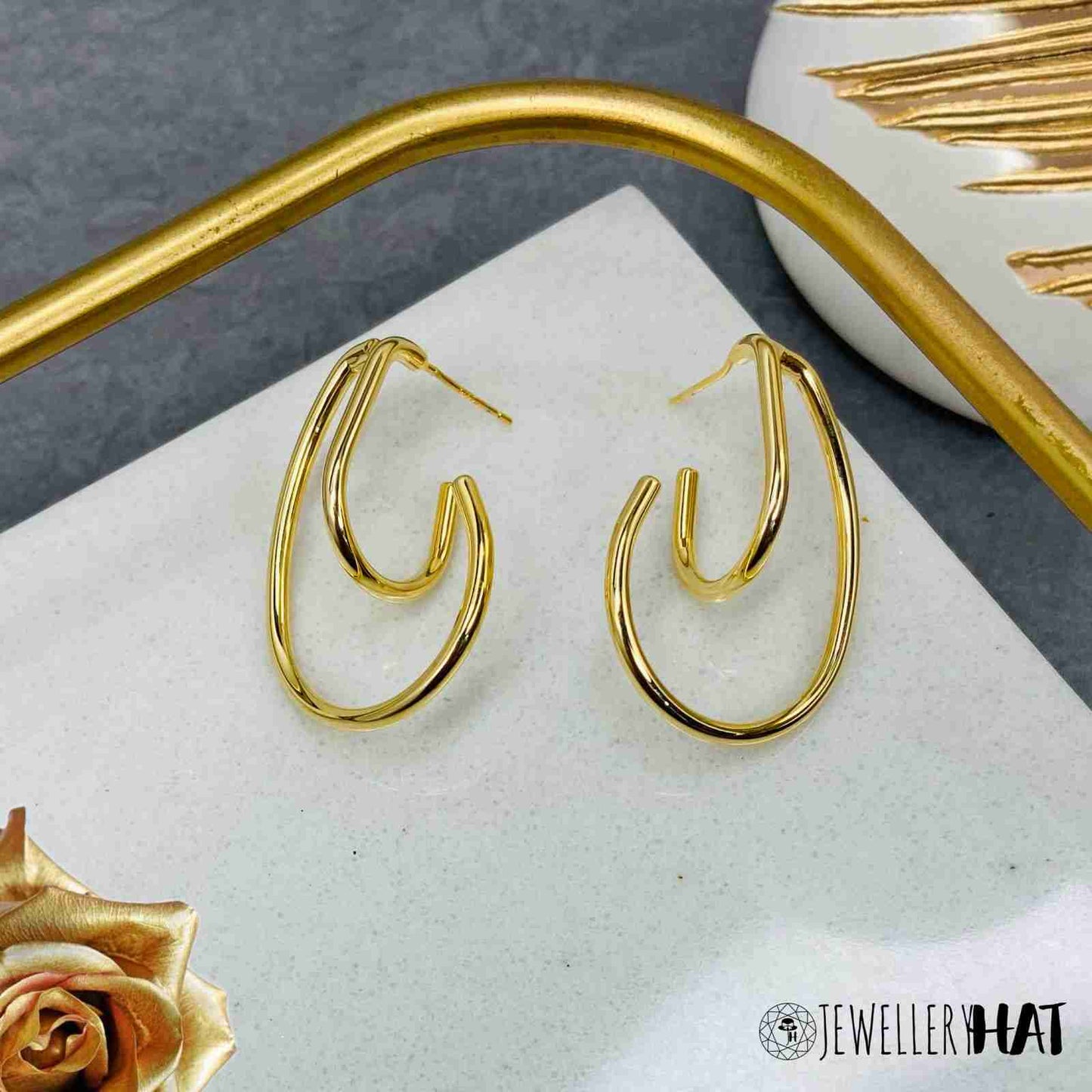 Gold Plated Stud Earrings