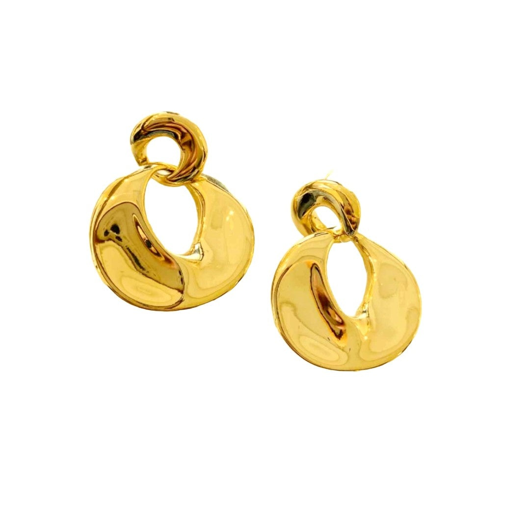 Stud Fancy Earrings | Gold Plated Contemporary Design Stylish Earrings For Women