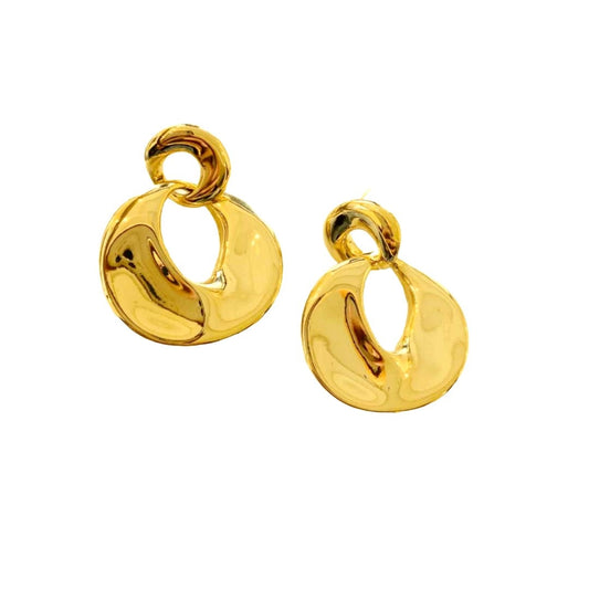 Stud Fancy Earrings | Gold Plated Contemporary Design Stylish Earrings For Women