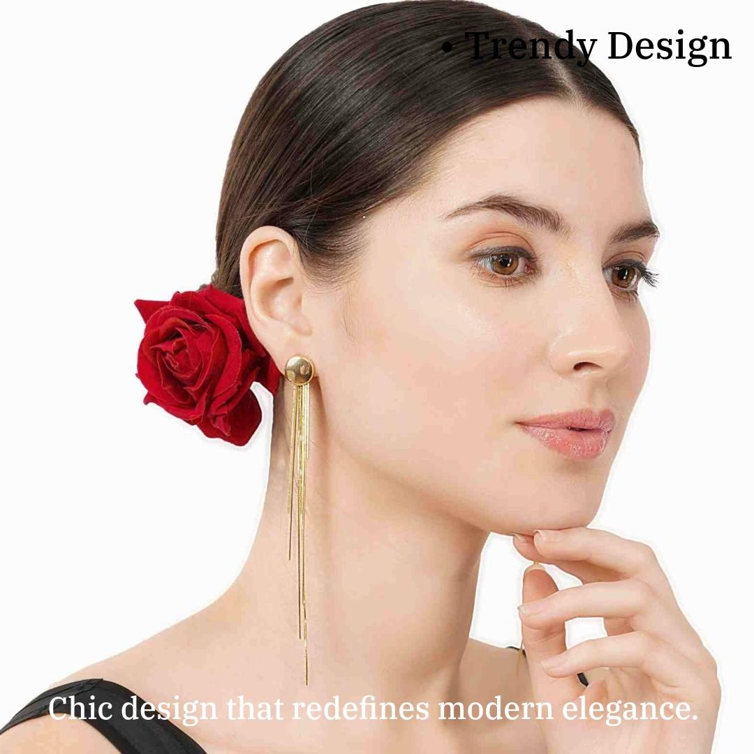 Gold Artificial Earrings New Model Gold Earrings Artificial Jewell Jewellery Hat