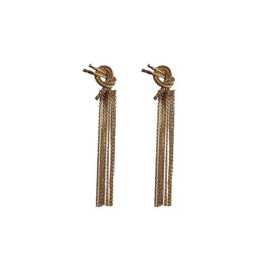 Long Earrings Gold Jewellery | Tassel Earrings for Women | Costume Jewelry