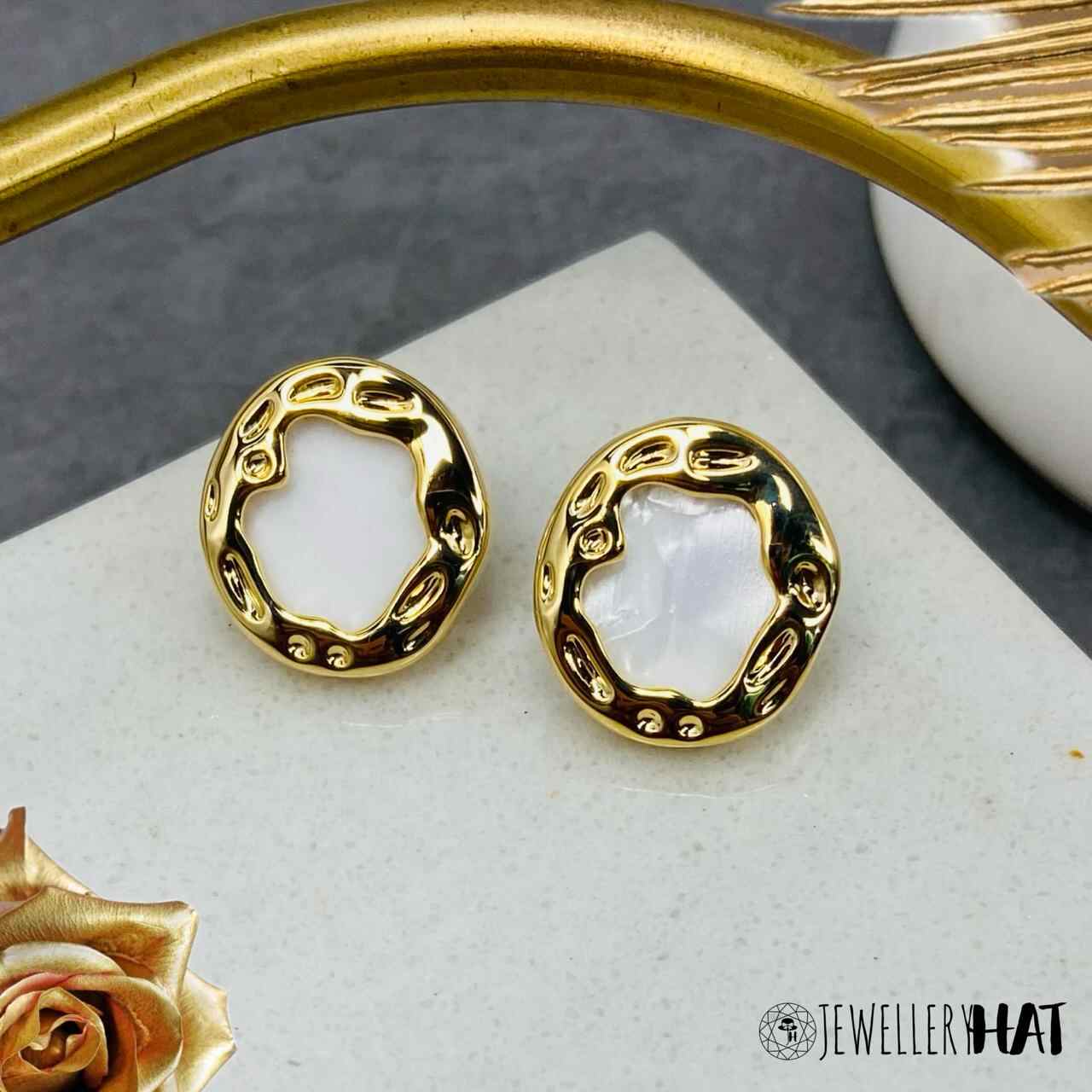 Gold Women's Stud Earrings