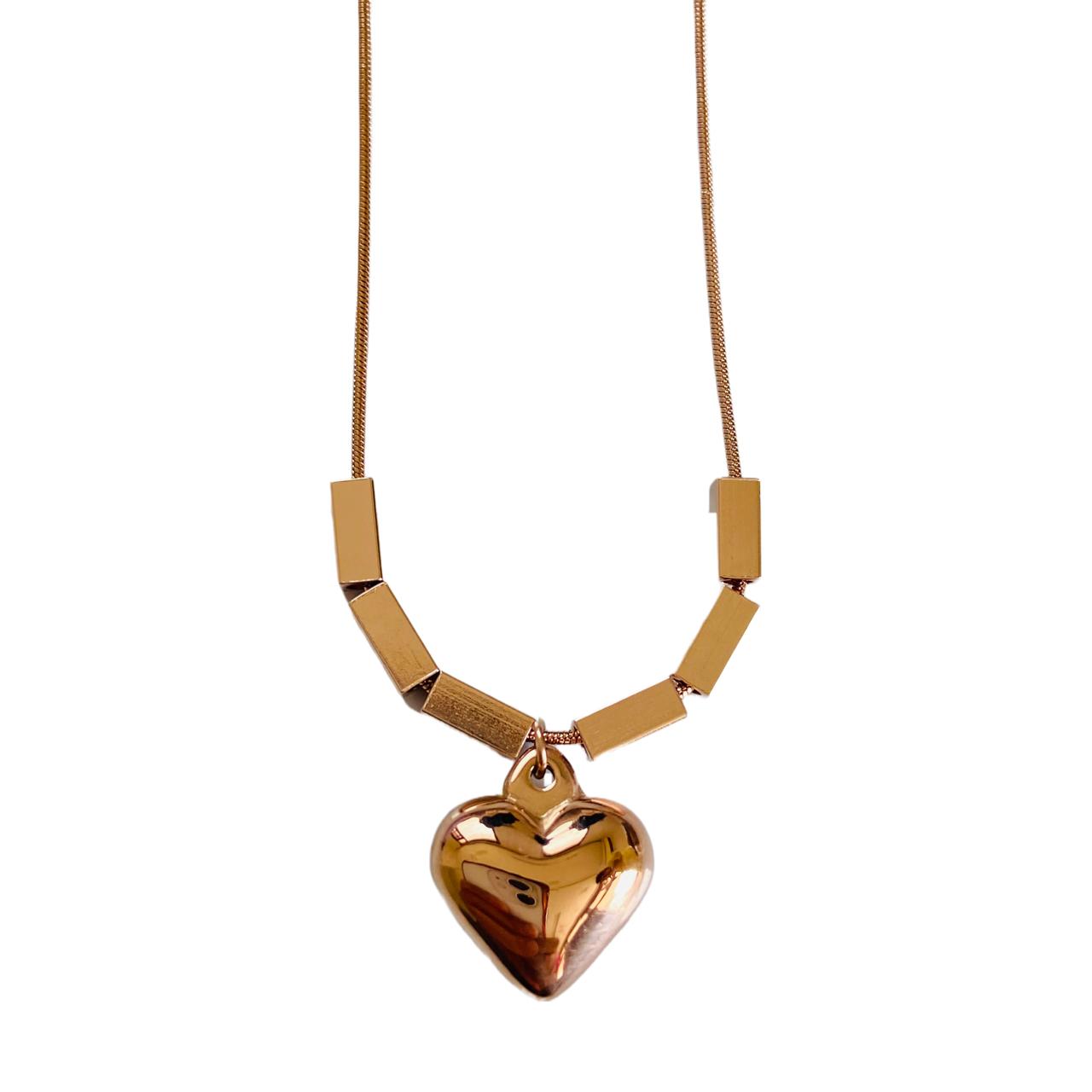 Heart Shape Pendant | Rose Gold Plated Chain for Women | Rose Gold Plated Jewellery