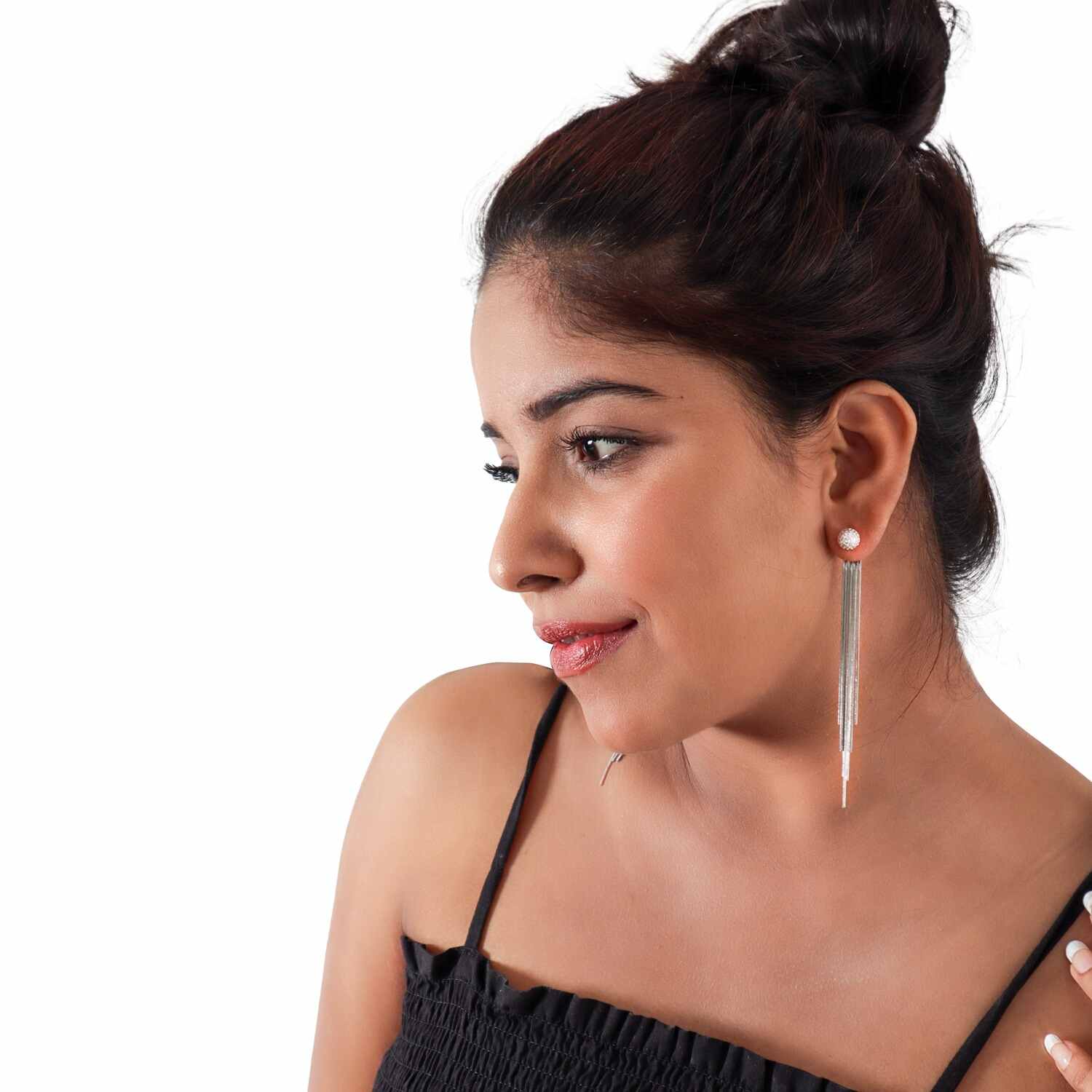 Heavy Long Earrings | Silver Plated Earrings for women | Artificial Jewelry