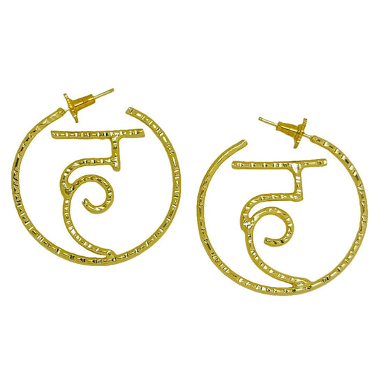 ह Hindi Earrings | Gold Plated | ह Hindi letter earrings | Hindi Ha Earrings