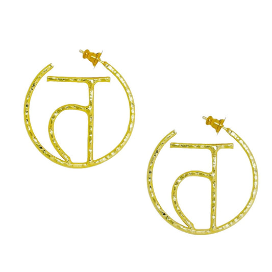 त Hindi Earrings | Gold Plated | त Hindi letter earrings | Hindi Ta Earrings