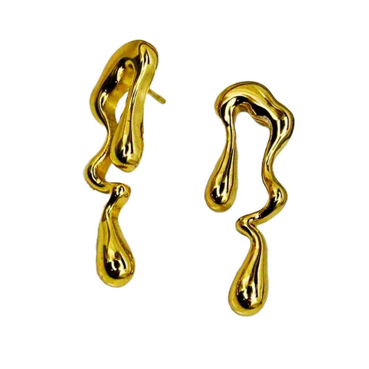 Contemporary Gold Earrings