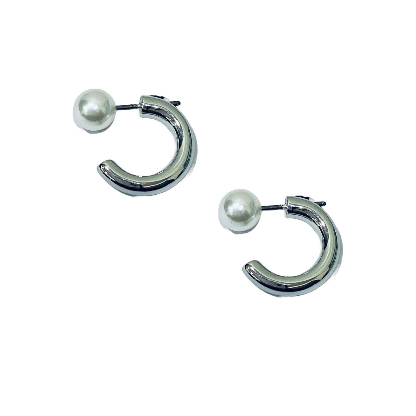 Imitation Earrings | Silver Pearl Earrings for Women | Artificial Jewelry