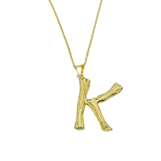 Gold Letter Pendants | K Alphabet Necklace for Women | Initial Necklaces