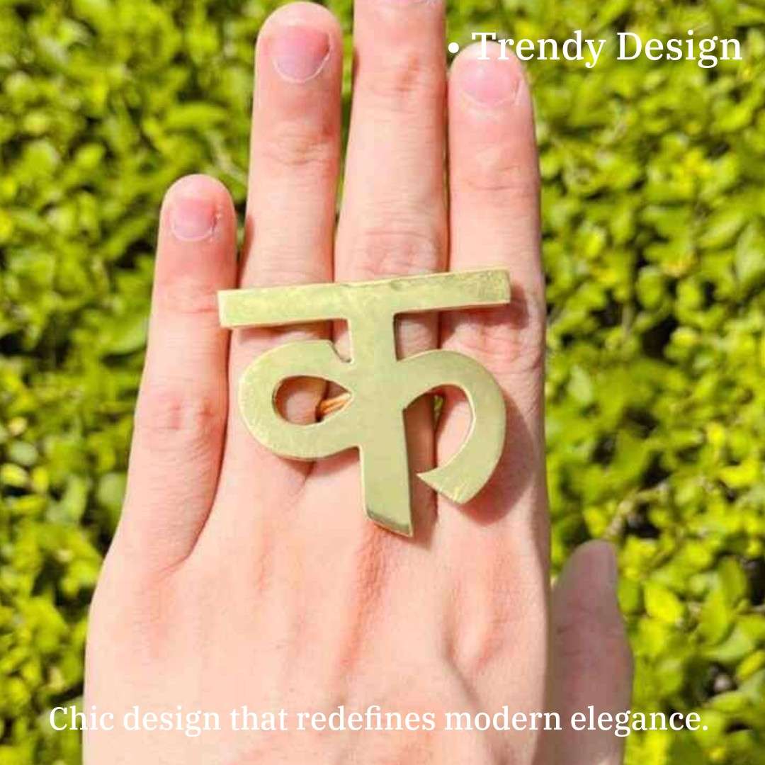 Hindi Lettering | Adjustable Name RING | Customised Jewelry