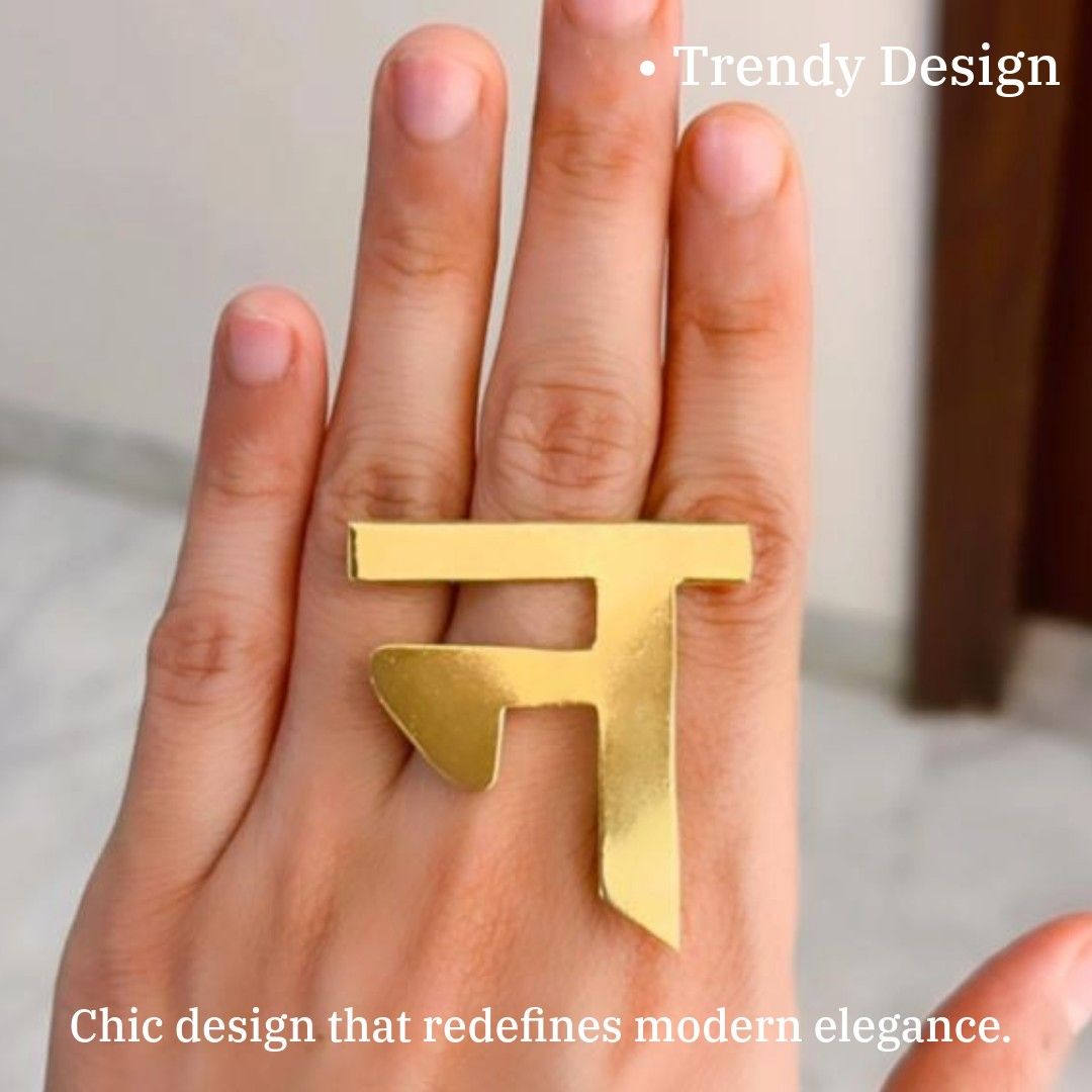 Name Style Gold Ring | Adjustable Name Ring | Customised Jewelry