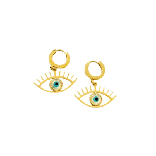 Evil Eye Earrings Gold