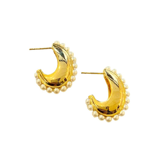 Gold Ear Studs for Ladies