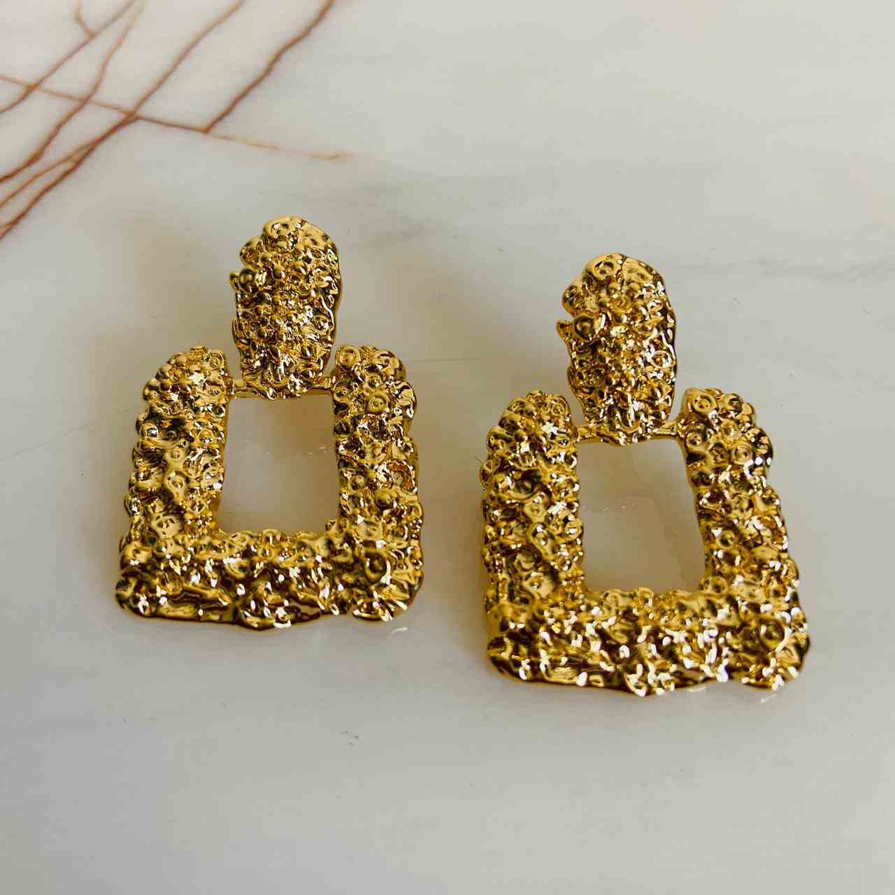 Jewellery Hat® Druzy Gold Earrings For Women - Gold Plated Earrings - Premium Collection Fashion Jewellery November 2022 Western Jewellery for girls