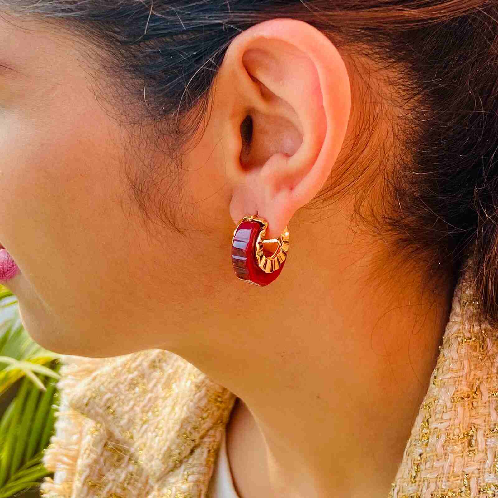 Kan ki Bali Red Jewellery Hat