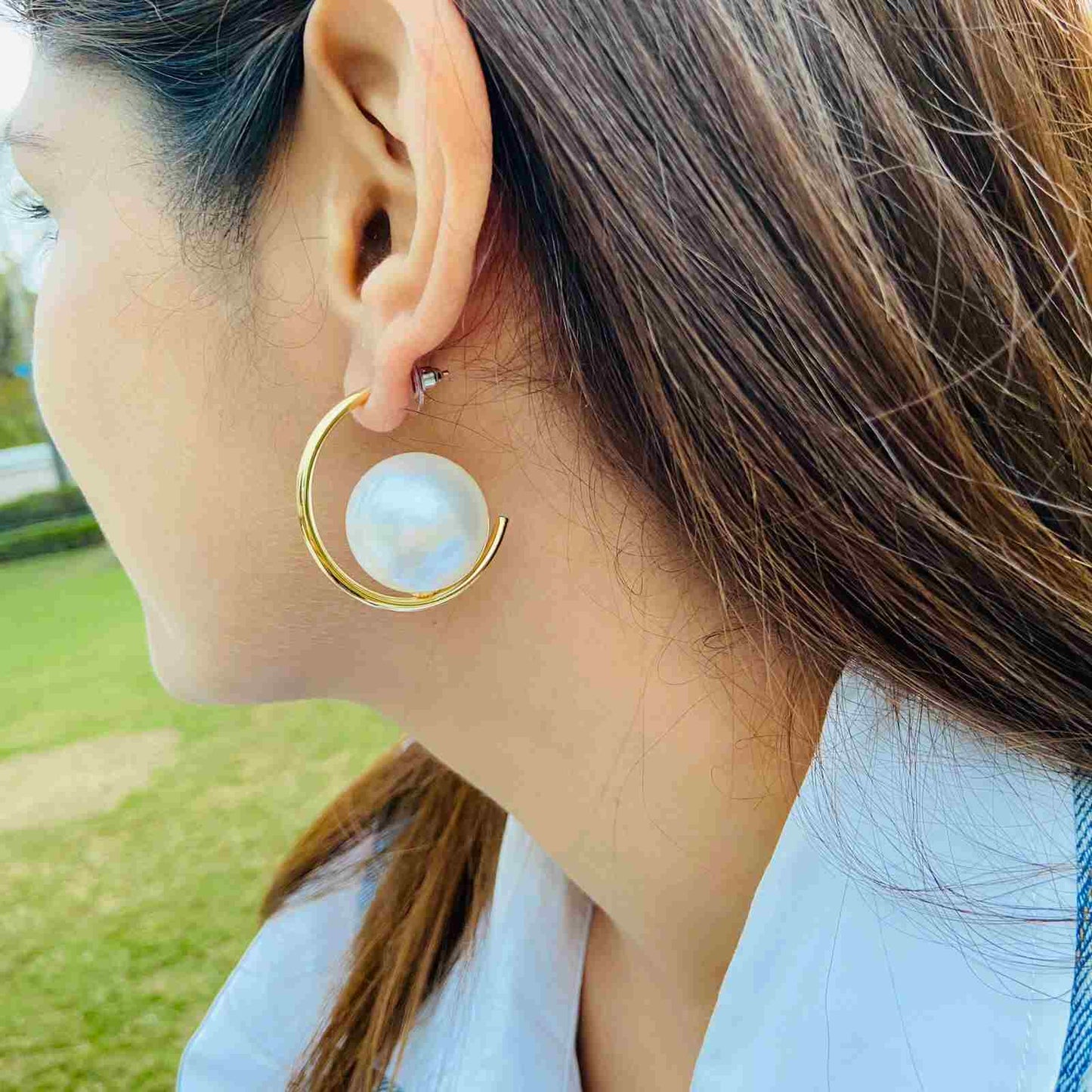 Large Pearl Earrings