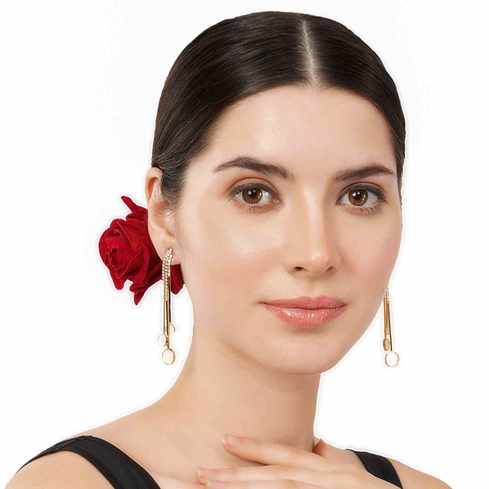 Buy CRUNCHY FASHION New Collection Of Chandbali Earrings Gold Plated Black  Colour Alloy Chandbali Earring Online at Best Prices in India  JioMart
