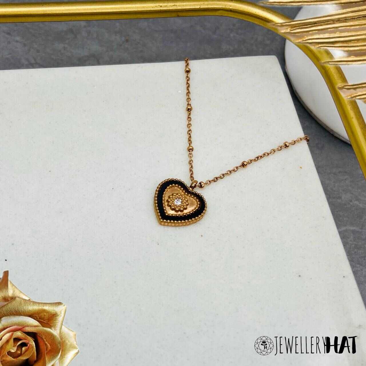 Love Locket Chain | Gold Plated Love Locket Necklace for Women | Artificial Jewellery