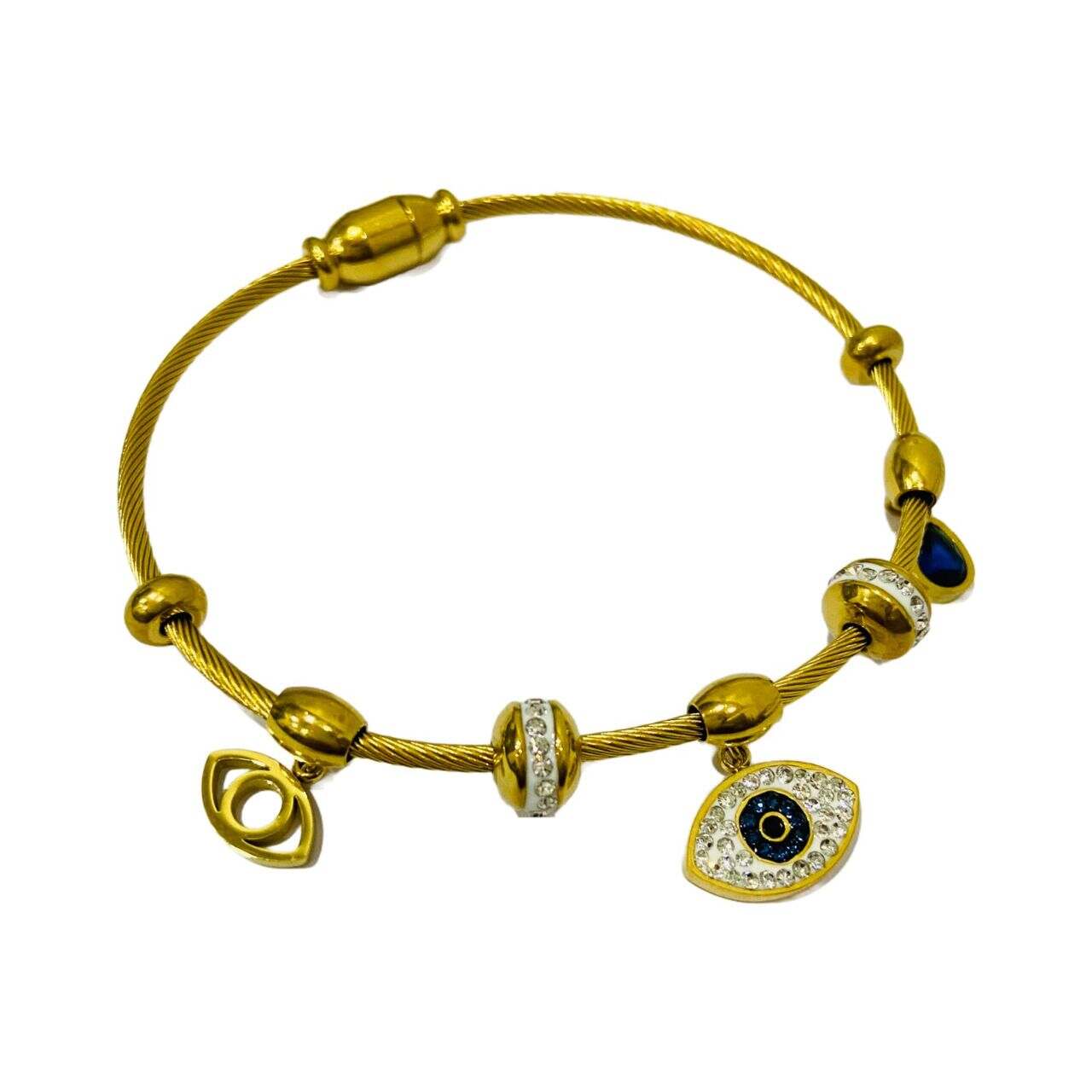 Magnetic Bracelet | Evil Eye | Gold Plated | Fashion Jewellery