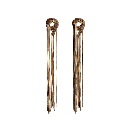 Earrings Hanging Gold | Long Earrings for Women | Modern Jewelry