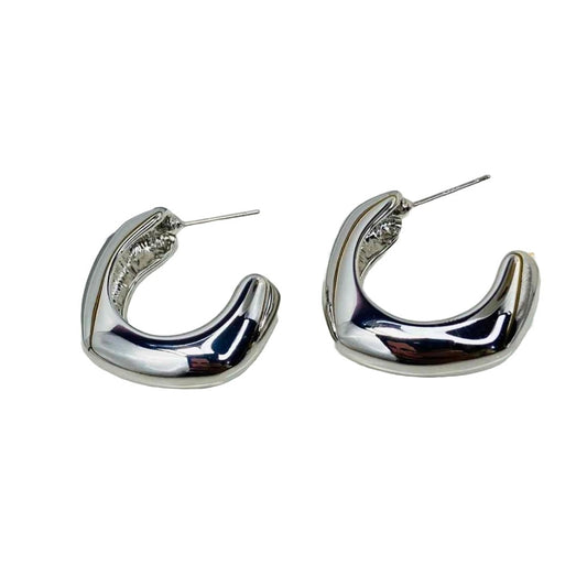 Silver Hoops