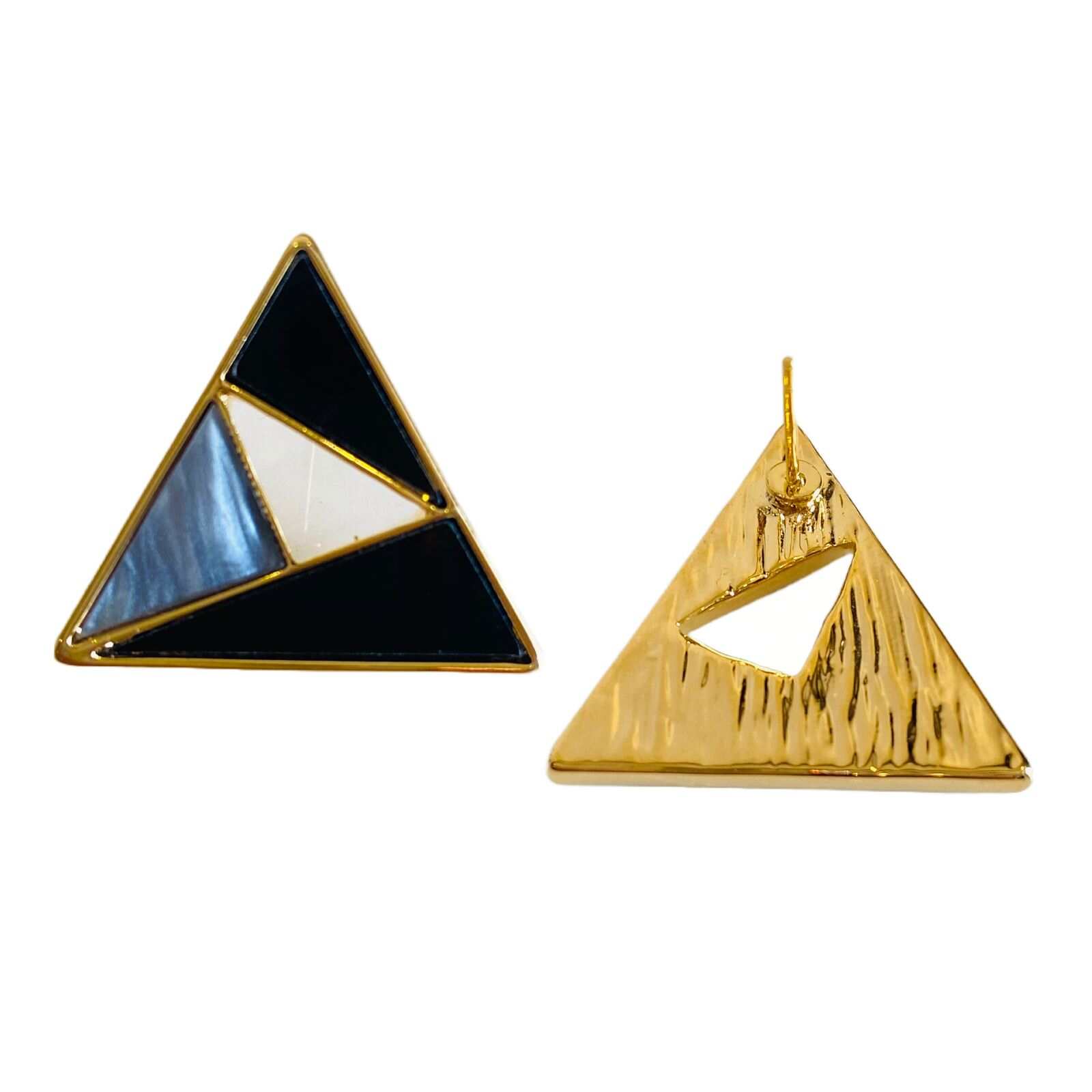 14K Gold Open Triangle Stud Earrings – Nana Bijou