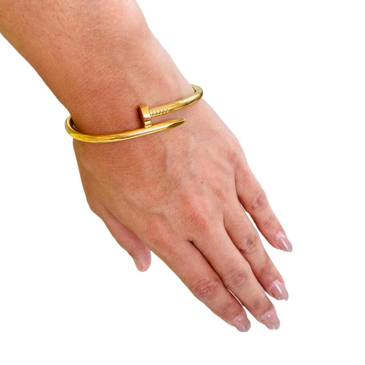 Nail Bracelet | Gold Plated Nail Bracelet for women | Gold Plated Jewellery