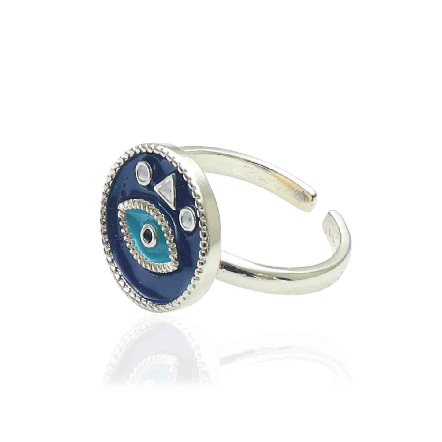 Nazar Ring | Blue Eye Ring | Gold Plated Nazar Ring for Women | Artificial Jewellery