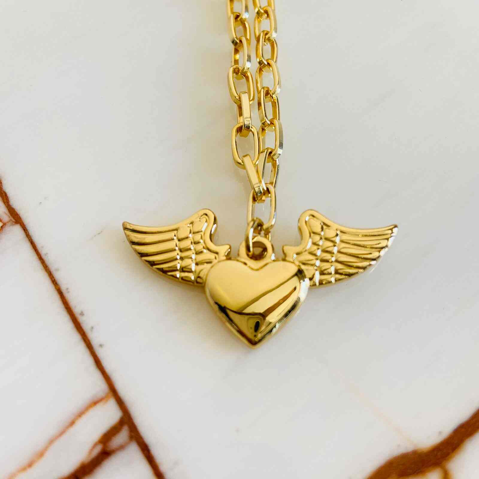 Necklace Angel Heart - Premium Collection Fashion Jewellery November 2022 Western Jewellery For Girls