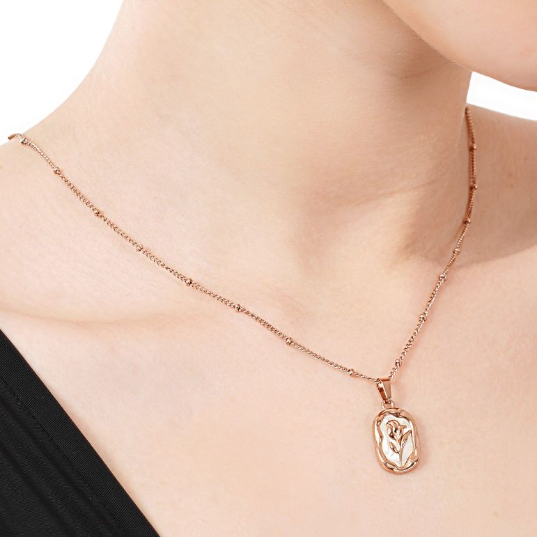 Necklace Artificial Jewellery | Rose Gold Plated Chain for Girls | Artificial Jewelry