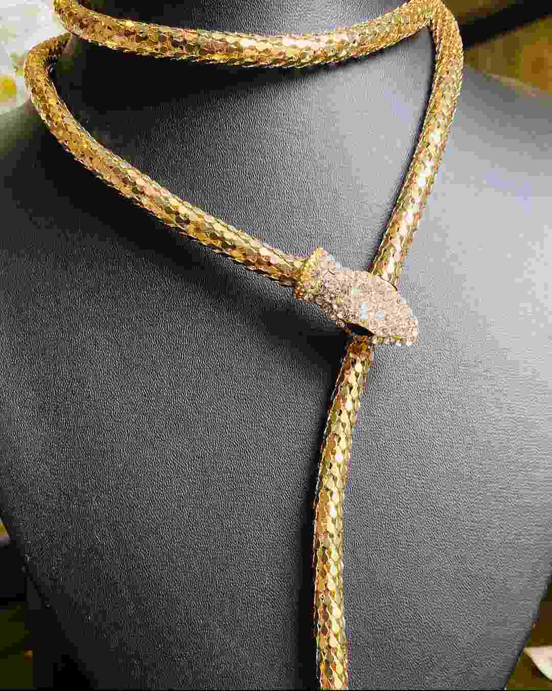 Necklaces - Snakes On The Lady- Gold Plated - Fashion Jewellery By Jewellery Hat.