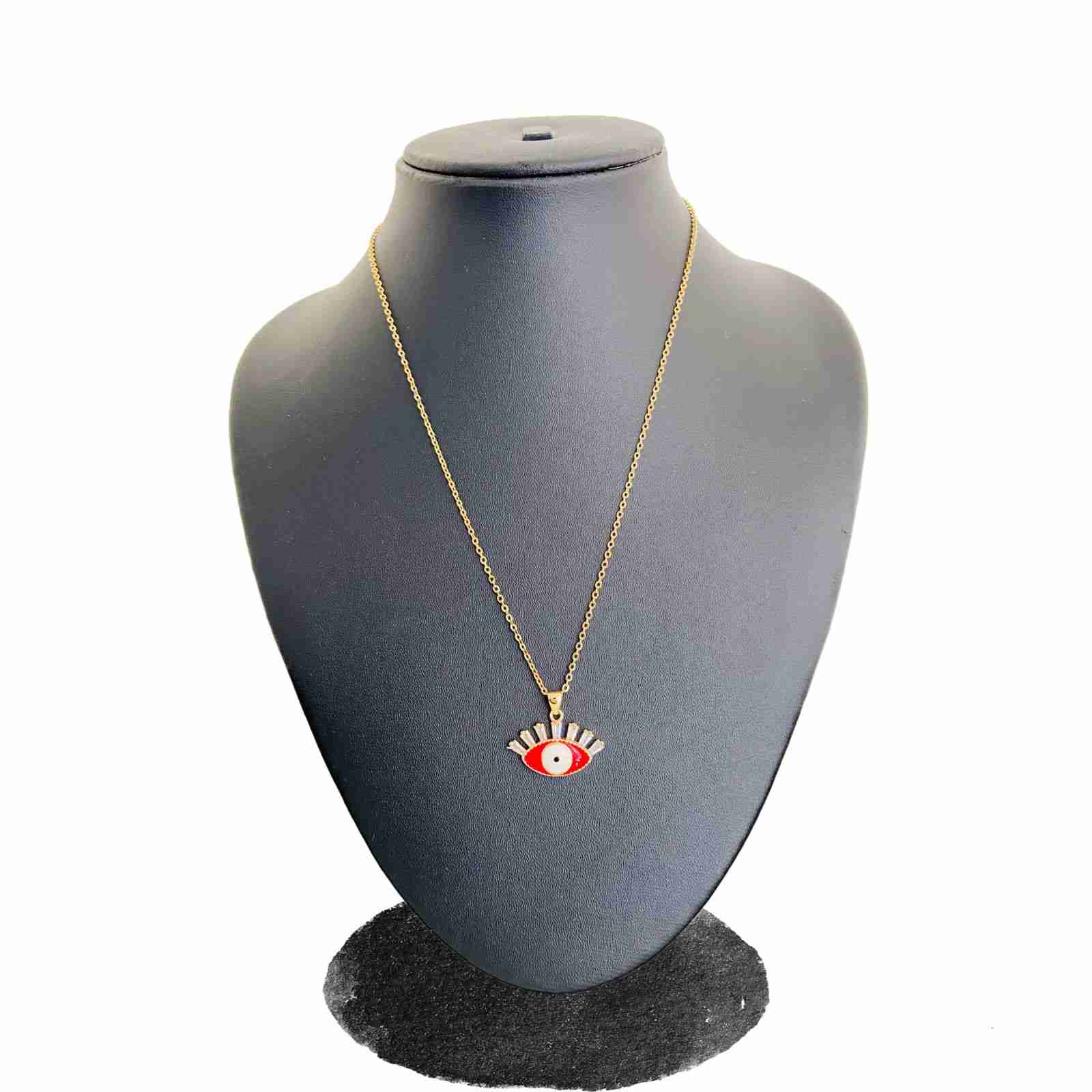 Pendant with Eye | Red Evil Eye Pendant | Imitation Jewellery for Women