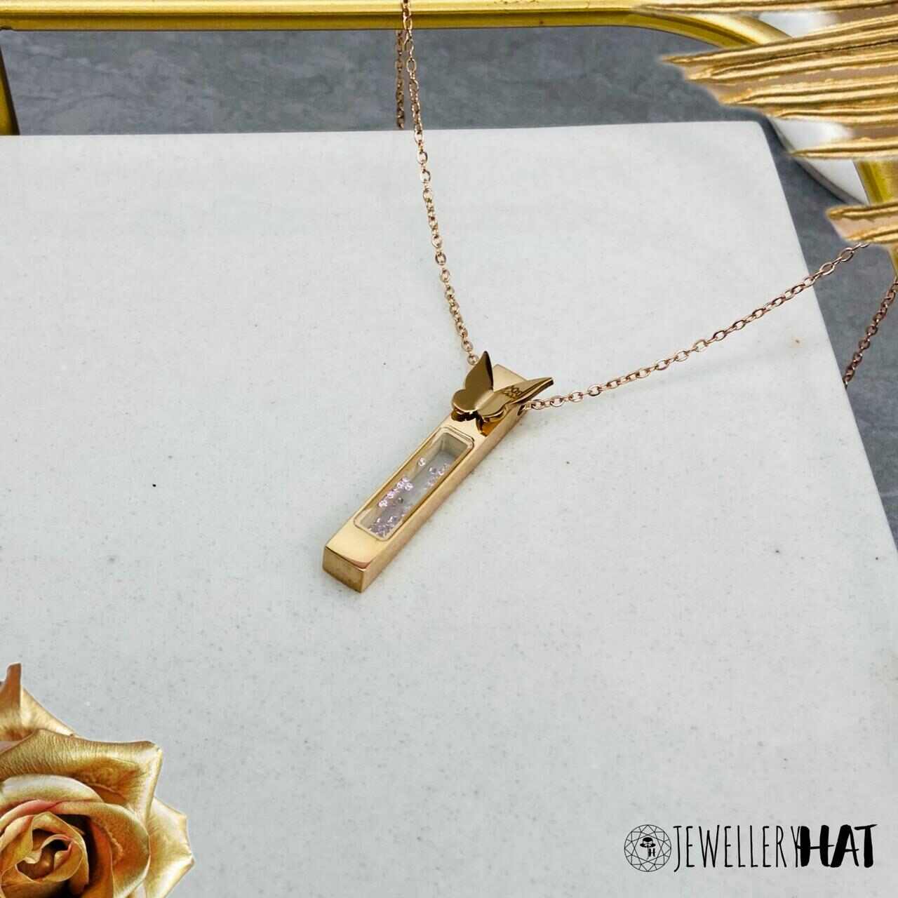 Rose Chain Gold | Rose Gold Plated Necklace for Women | Artificial Jewellery