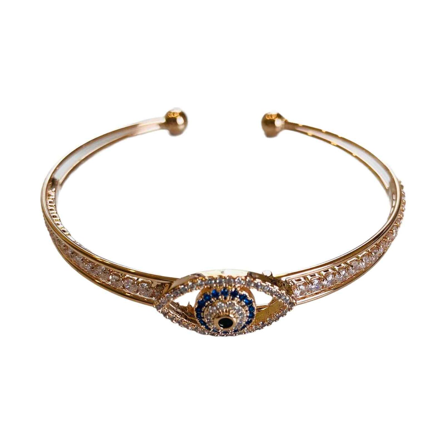 Rose Gold Evil Eye Bangle For Women | Costume Jewellery For Indian Women