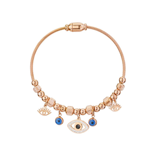 Rose Gold Evil Eye Bracelet | Rose Gold Jewellery