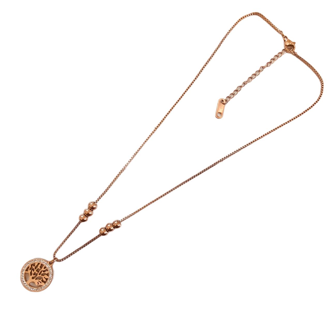 Rose Gold  Necklace | Tree Of Life Jewellery | Rose Gold Plated Jewellery